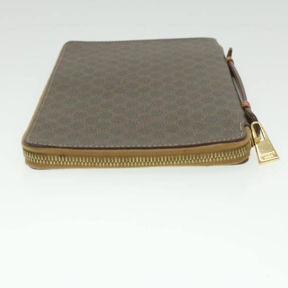 CELINE Macadam Canvas Travel Case PVC Leather Brown Auth am3943 - Picture 6 of 16